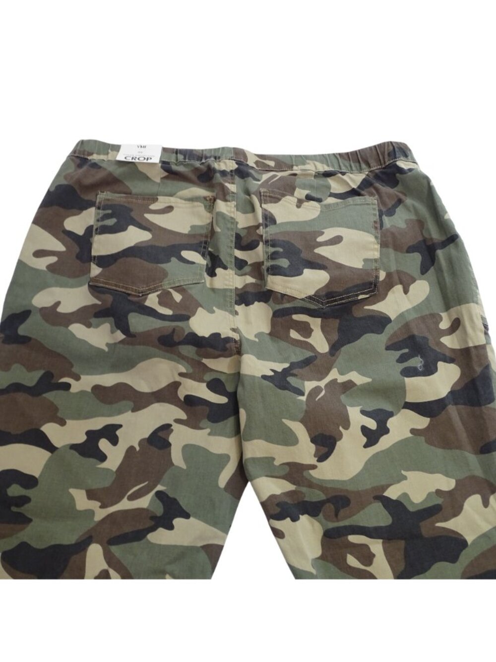 YMI Women Camo Pull-On High Rise Crop Pants Green Size 3X Streetwear Utility - Picture 5 of 16